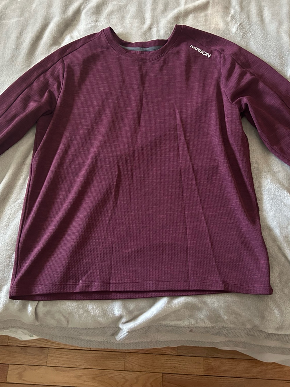 Karbon Men’s Long Sleeve Crew - Burgundy